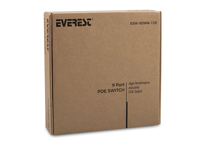 EVEREST-ESW-809PP-120 EVEREST ESW-809PP-120 8+1 PORT 120W PASIF POE SWITCH