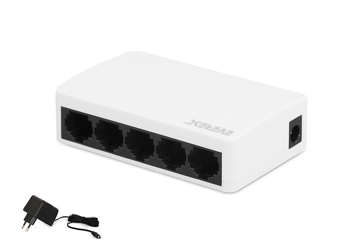 EVEREST-ESW-105 EVEREST ESW-105 5 PORT 10/100Mbps ETHERNET SWITCH / HUB
