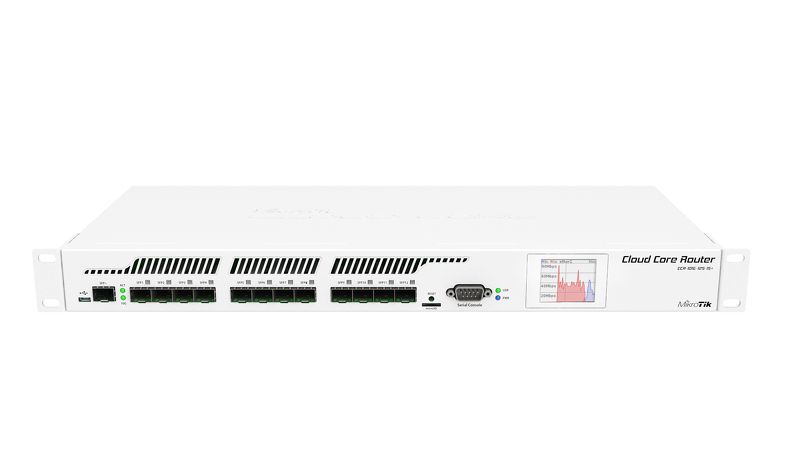 CCR1016-12S-1S-Plus Cloud Core Router 1016-12S-1S+ 12SFP ,1 SFP+ 10Gbit LCD,L6 Firewall / Router