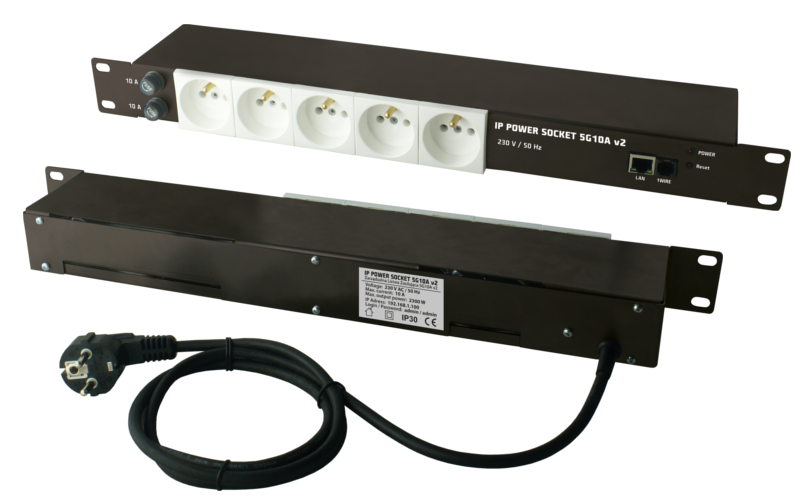 LAN-POW-SOC-5G10A IP KONTROLLÜ 5 YUVALI PRIZ RACK TİPİ