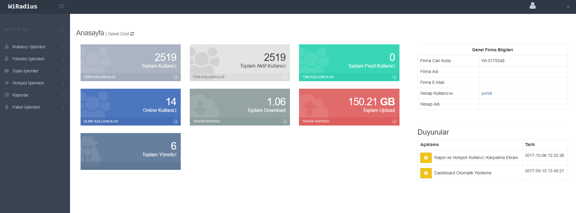 WIPOINT-50 50 ONLINE KULLANICI HOTSPOT VE LOGIN YONETIM / YILLIK