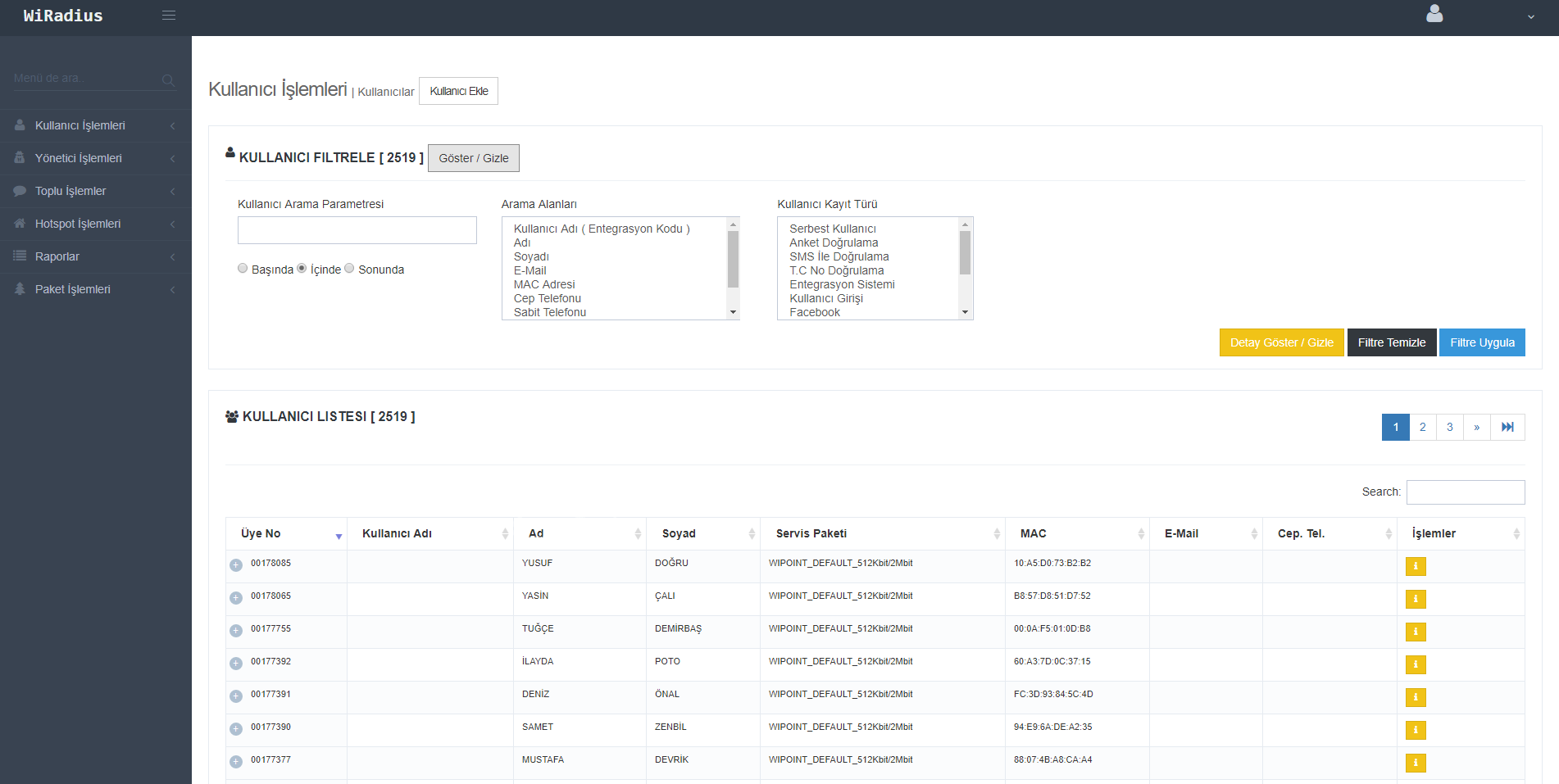 WIPOINT-50 50 ONLINE KULLANICI HOTSPOT VE LOGIN YONETIM / YILLIK